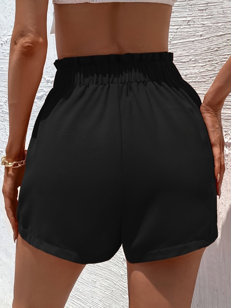SOLEATREND - Lightweight Solid Color Shorts with Adjustable Waist