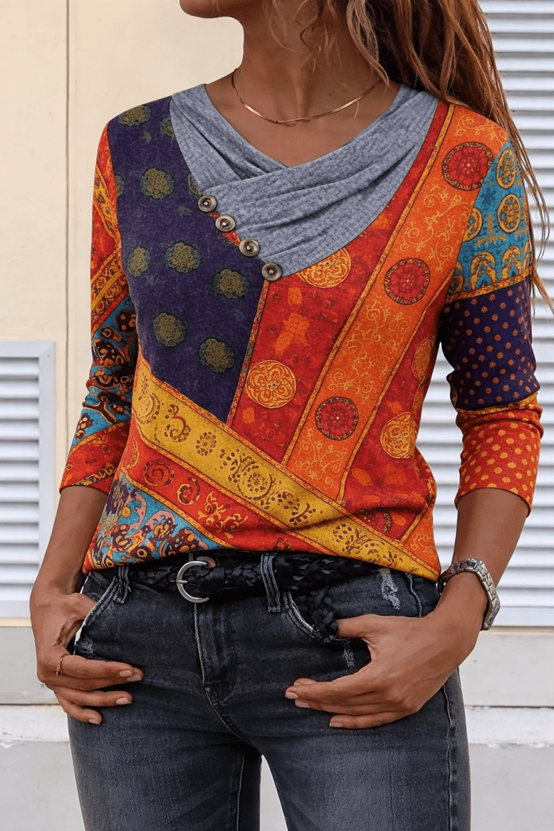 BASÉRA – Essential Women’s V-Neck Top in Comfortable Cotton Blend