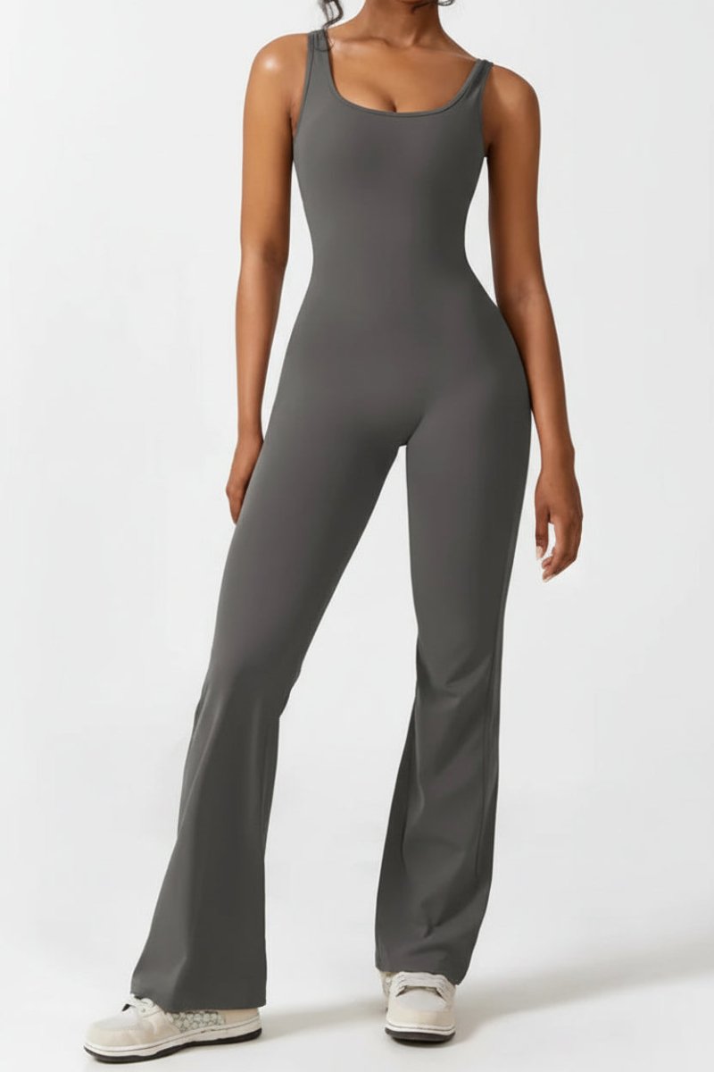 Chic Sleeveless Jumpsuit with Cut-Out Back & Flared Legs for Effortless Style 9