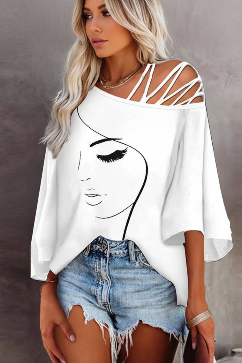 MOTÍRA – Modern Women’s Printed Shirt with Stylish Lines and Easy Fit