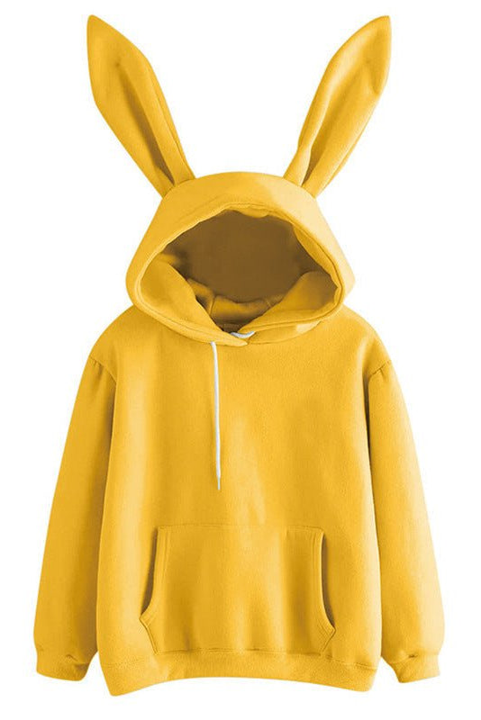 EARPOP – Cozy Women’s Casual Hoodie with Cute Rabbit Ear Accent