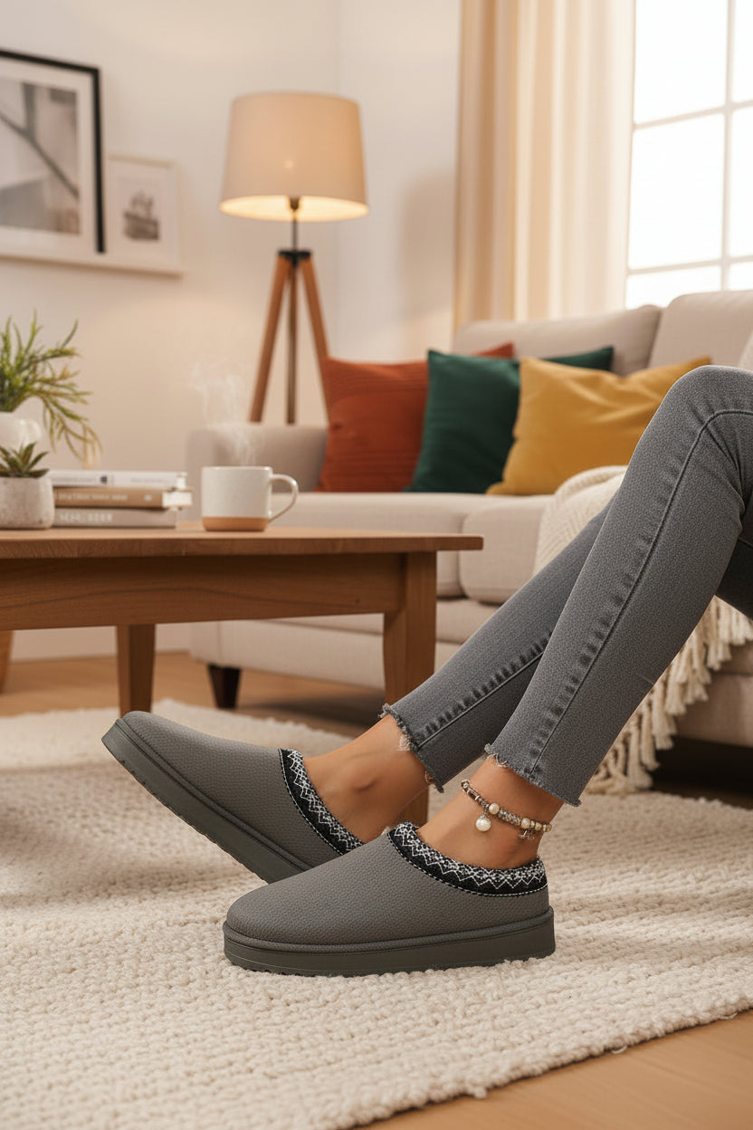 Cozy Women's Slip-On Slippers with Warm Lining & Non-Slip Sole 6