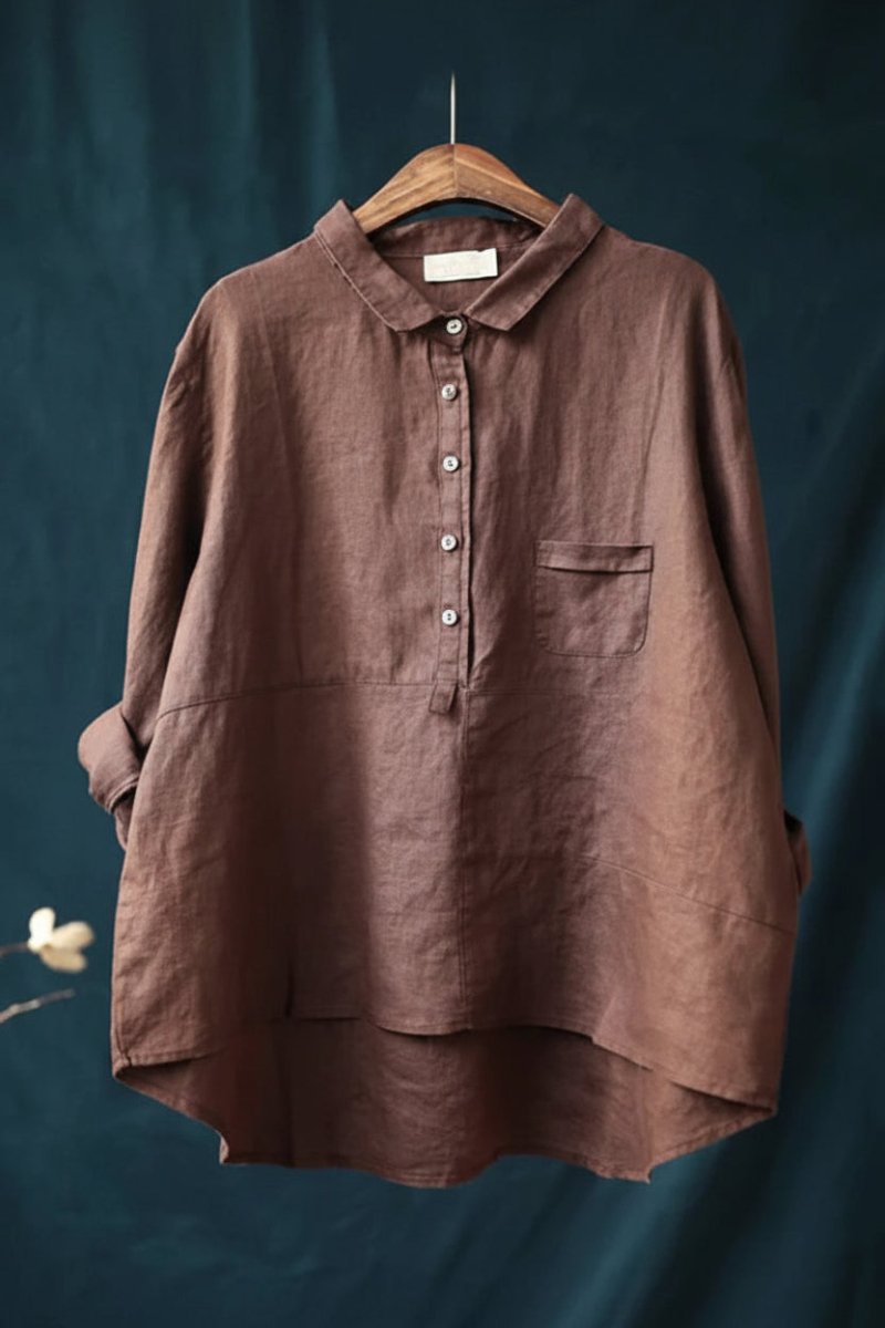 DAYLINA – Elegant Casual Blouse in Breathable Cotton with Relaxed Fit