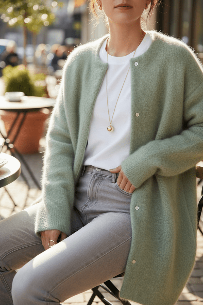 Elegant Relaxed Fit Knit Cardigan Sweater for Women - Cozy Oversized Winter Cardigan 5