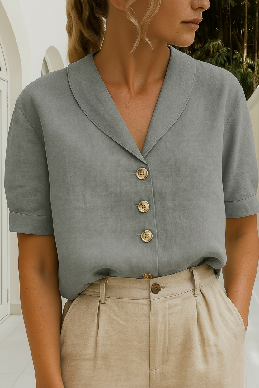 Femke - Women's Cotton-Linen T-Shirt for Effortless Summer Style and Comfort 2