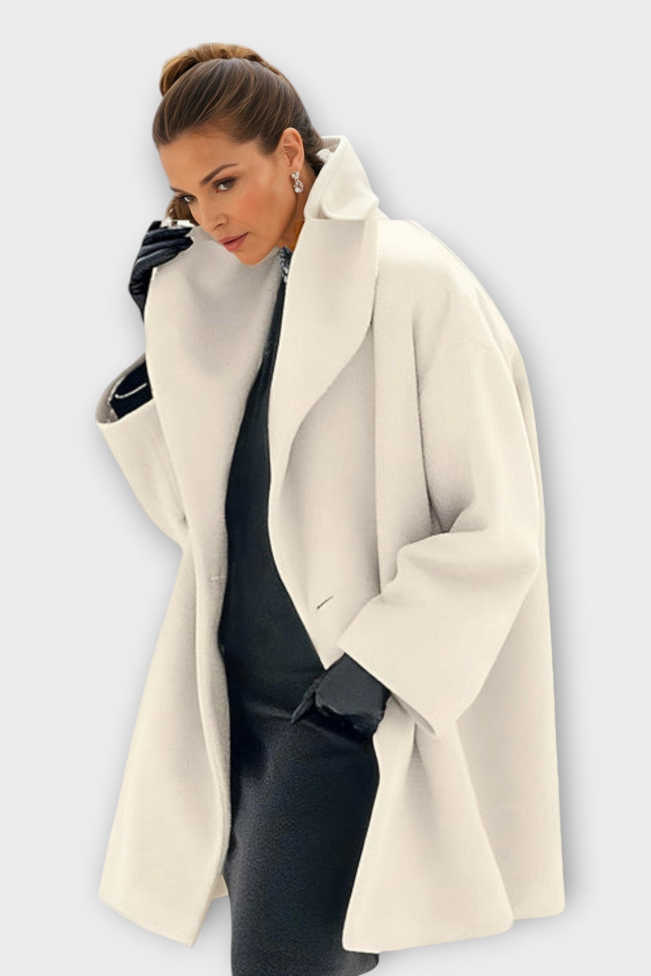 WIDELUX – Women’s Oversized Winter Coat with Wide Collar and Thick Insulation