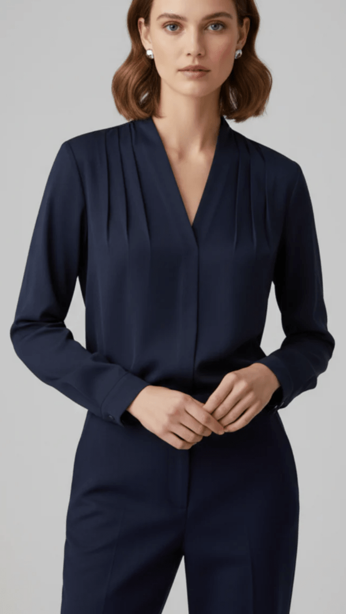 MARISSA - Puff Sleeve Satin Blouse