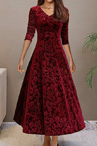 Stella Harper - Velvet Swing Maxi Dress