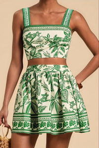 Leilani – Tropical Cami & Color Match Skirt