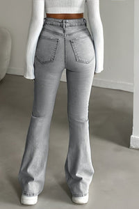 REXELLA – Contour Fit Ripped Flare Jeans