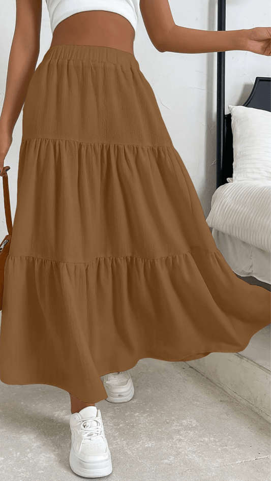 AURÉLIA - Tiered Flow Midi Skirt