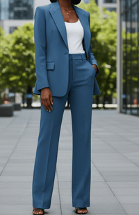 VOGUEELITE – Sophisticated Women's Suit Set Tailored Blazer and Trouser for Office