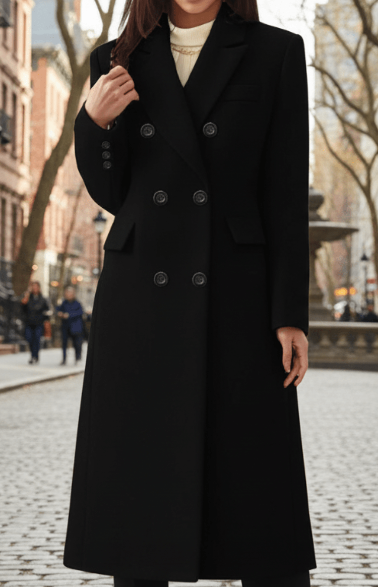 MONTÉRA – Women’s Long Wool Coat for Sophisticated Winter Styling