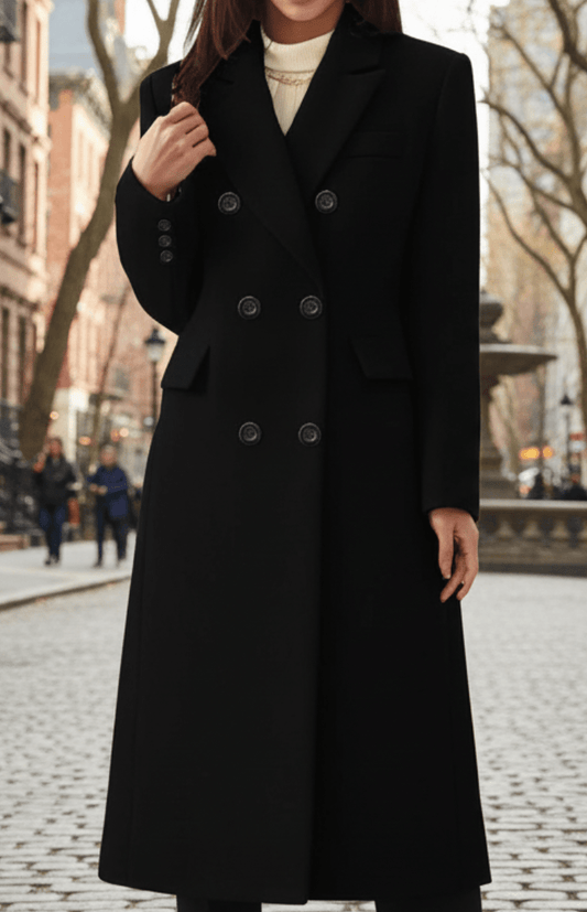 MONTÉRA – Women’s Long Wool Coat for Sophisticated Winter Styling