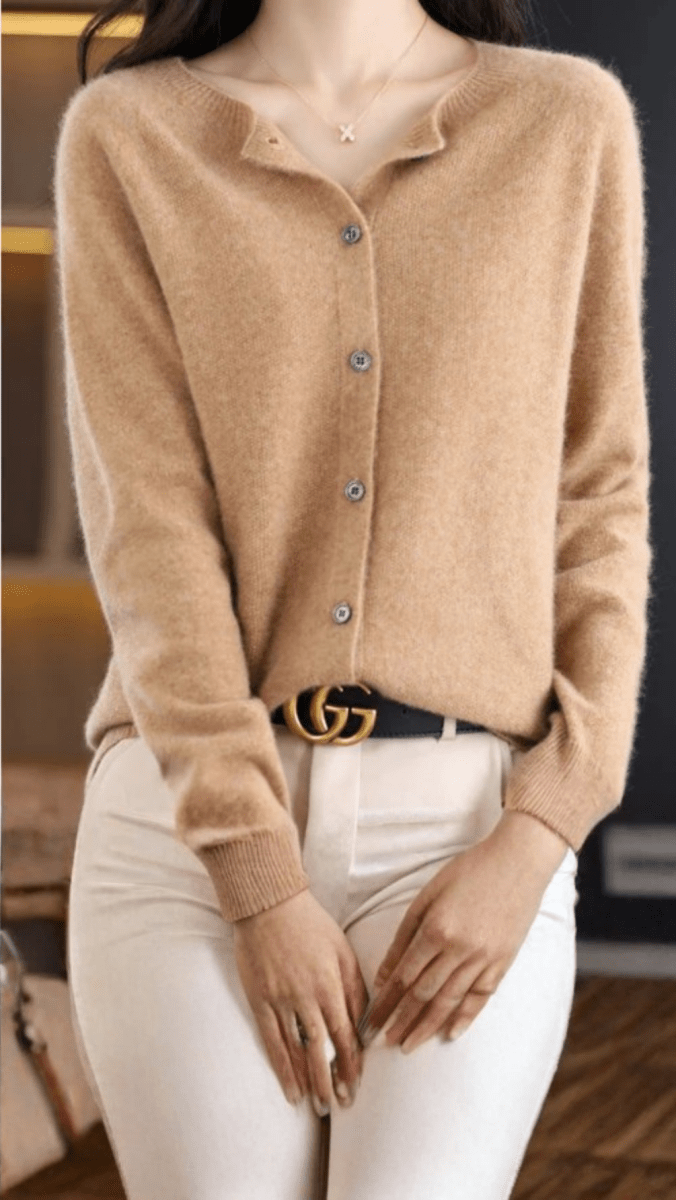 ÉLISARA - Soft Button Knit Cardigan