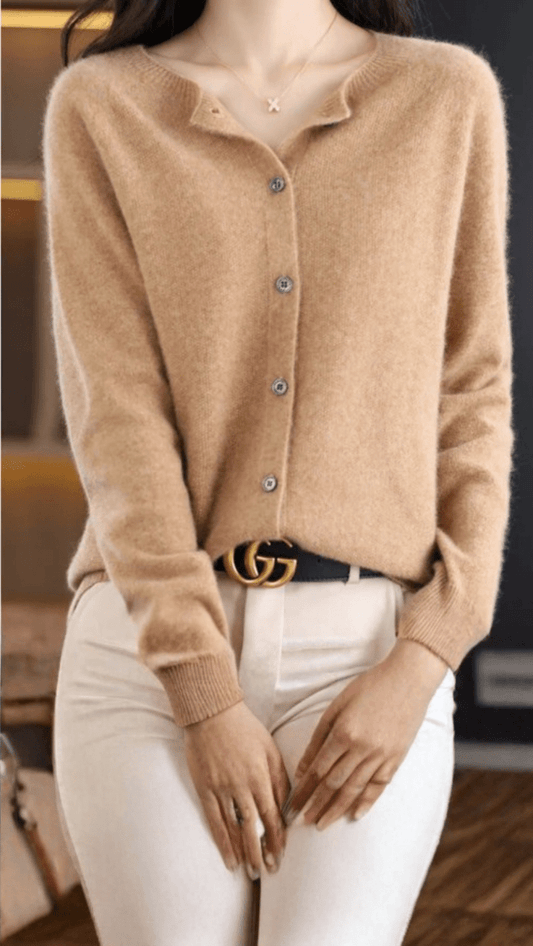 ÉLISARA - Soft Button Knit Cardigan