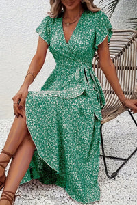 Willow & Grace - Floral Wrap Midi Dress