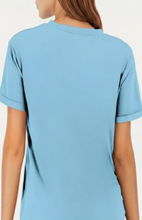 ZORELLA – Dandelion Print Crew Neck T-Shirt in Soft Cotton