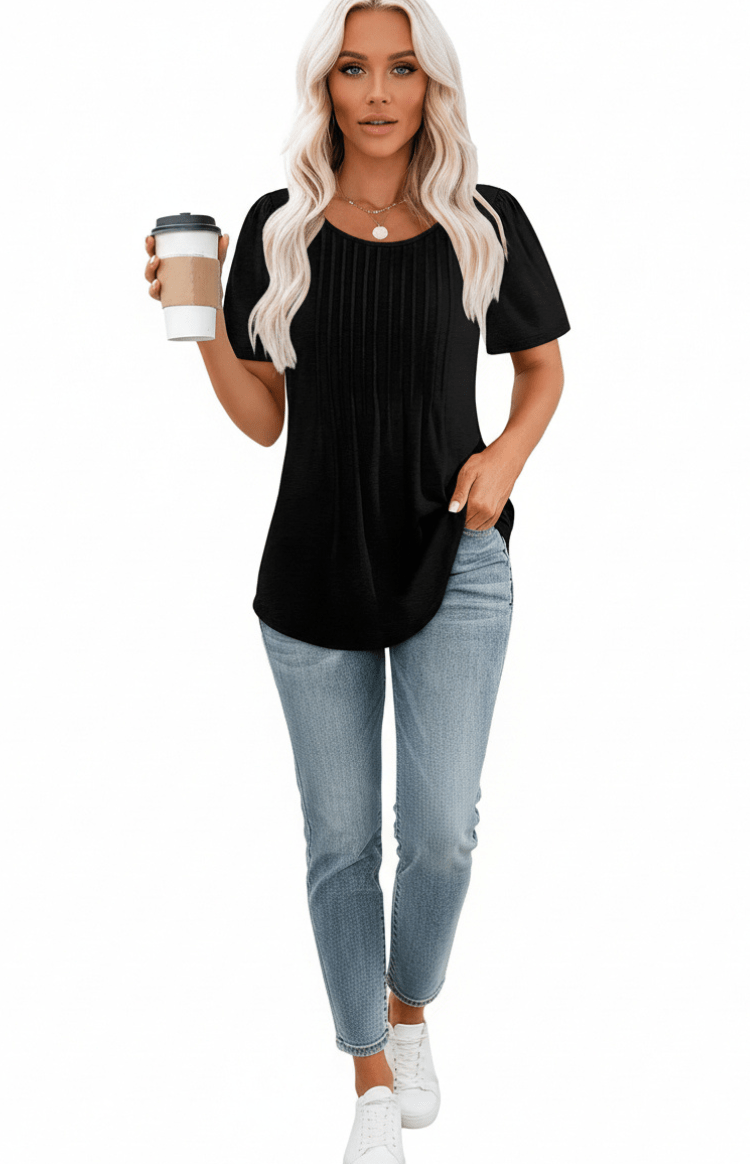 SERENEWEAR – Elegant Summer Basics T-Shirt Soft Airy Fabric Chic Style