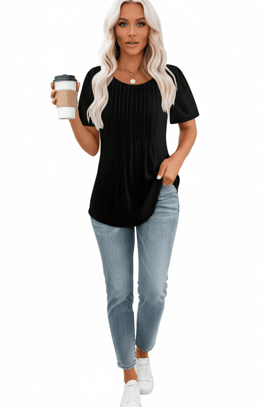 SERENEWEAR – Elegant Summer Basics T-Shirt Soft Airy Fabric Chic Style