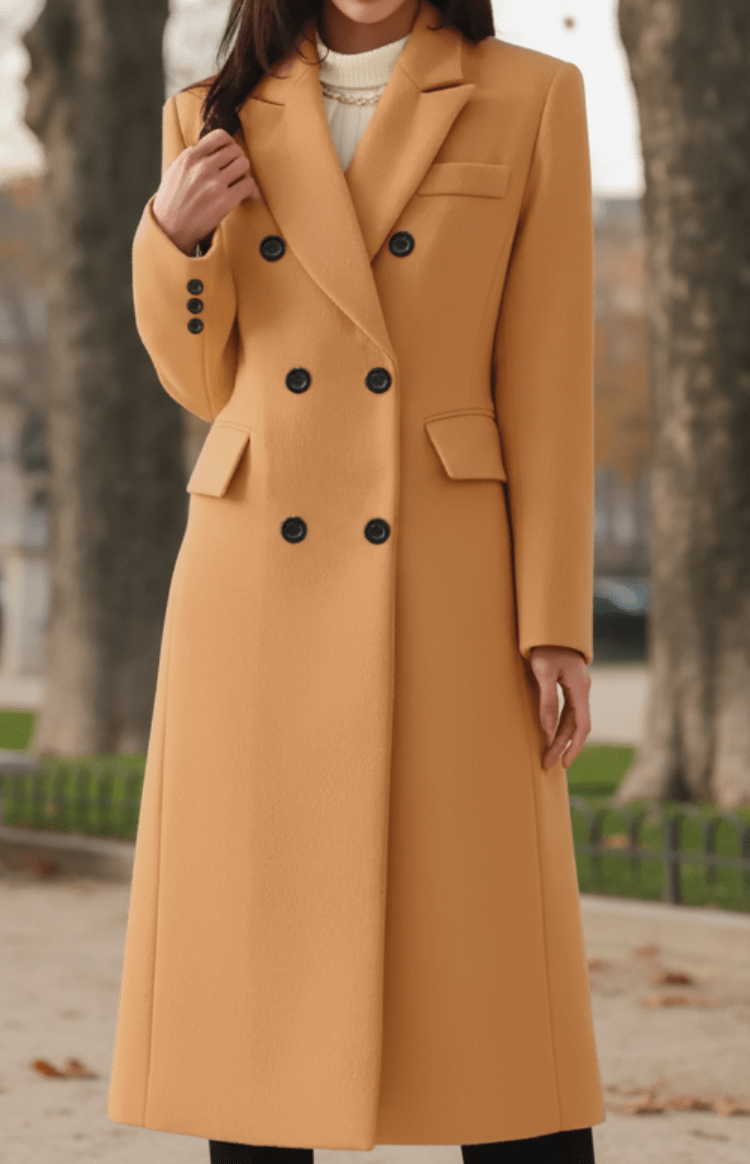 MONTÉRA – Women’s Long Wool Coat for Sophisticated Winter Styling