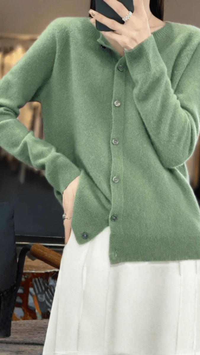 ÉLISARA - Soft Button Knit Cardigan