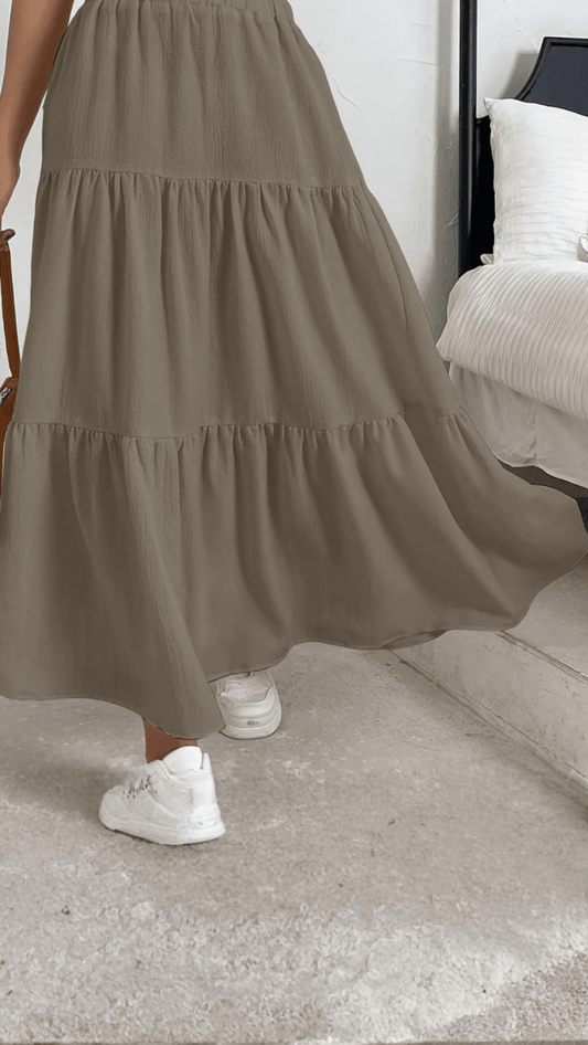AURÉLIA - Tiered Flow Midi Skirt