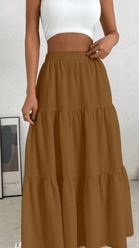 AURÉLIA - Tiered Flow Midi Skirt