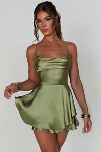 SOLANA - Elegant Backless Halter Neck Dress