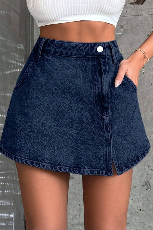 KAZLYNNA – Limited Edition Washed Denim Skort