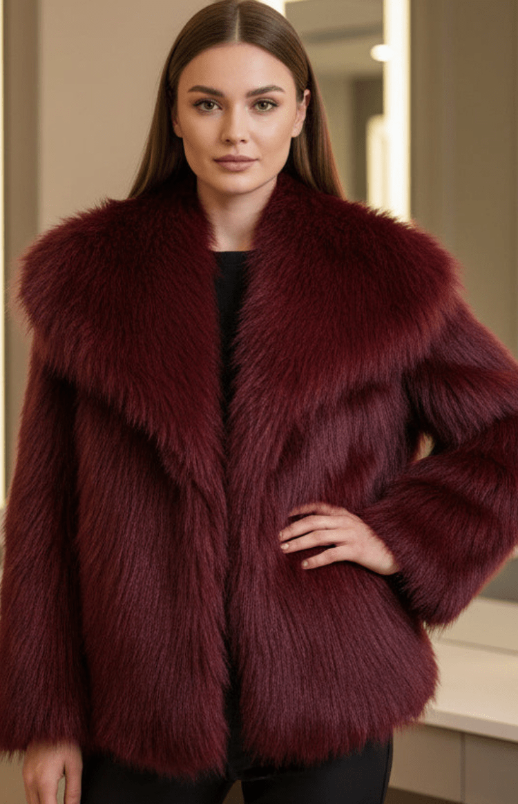 IVELLA – Women’s Faux Fur Jacket with Laid-Back Chic Appeal