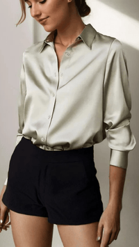 ELVÉRA - Satin Relaxed Blouse