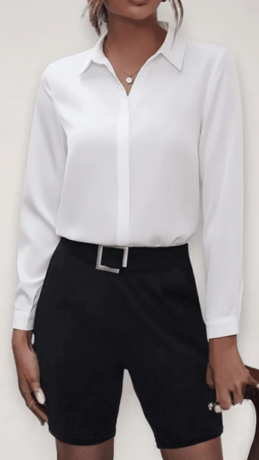 ÉLARA - Tailored Button-Up Blouse