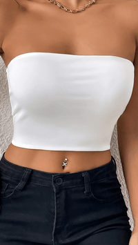 LUNARÉA - Women’s Strapless Bandeau Crop Top