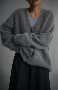 ELLAWEAR – Women’s Loose-Fit Cashmere Knit Cardigan for Timeless Comfort