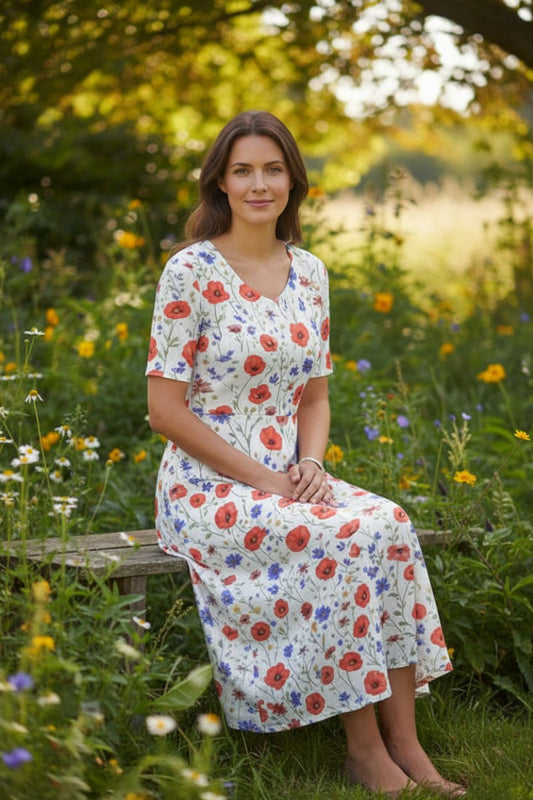 TALÉA – Women’s Knee-Length Dress with Flattering Fit and Hidden Pockets