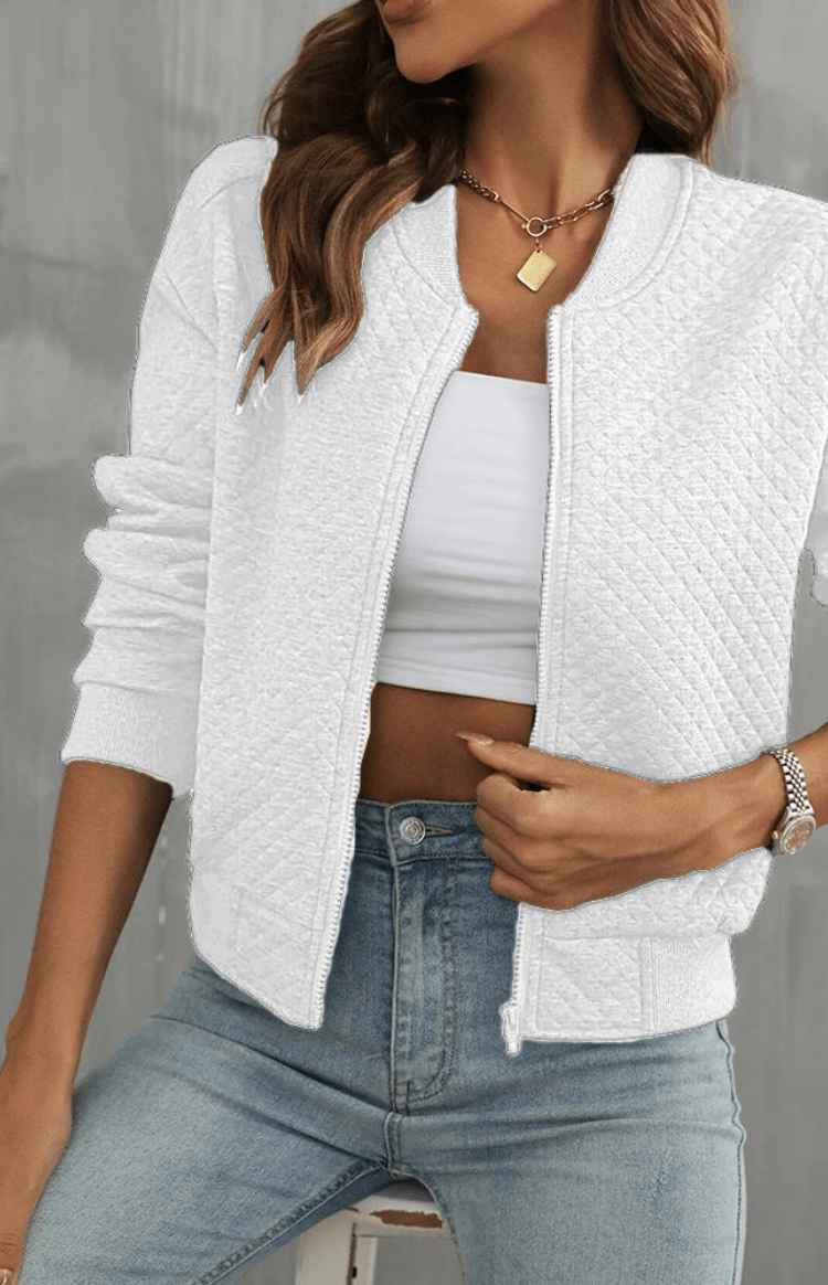 URBANBREEZE – Women’s Casual Summer Bomber Jacket featuring Easy-Zip Closure