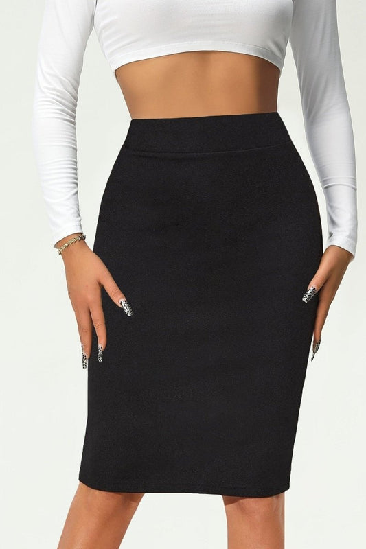 Veda – Sharp Regular Fit Pencil Skirt with Reinforced Seams