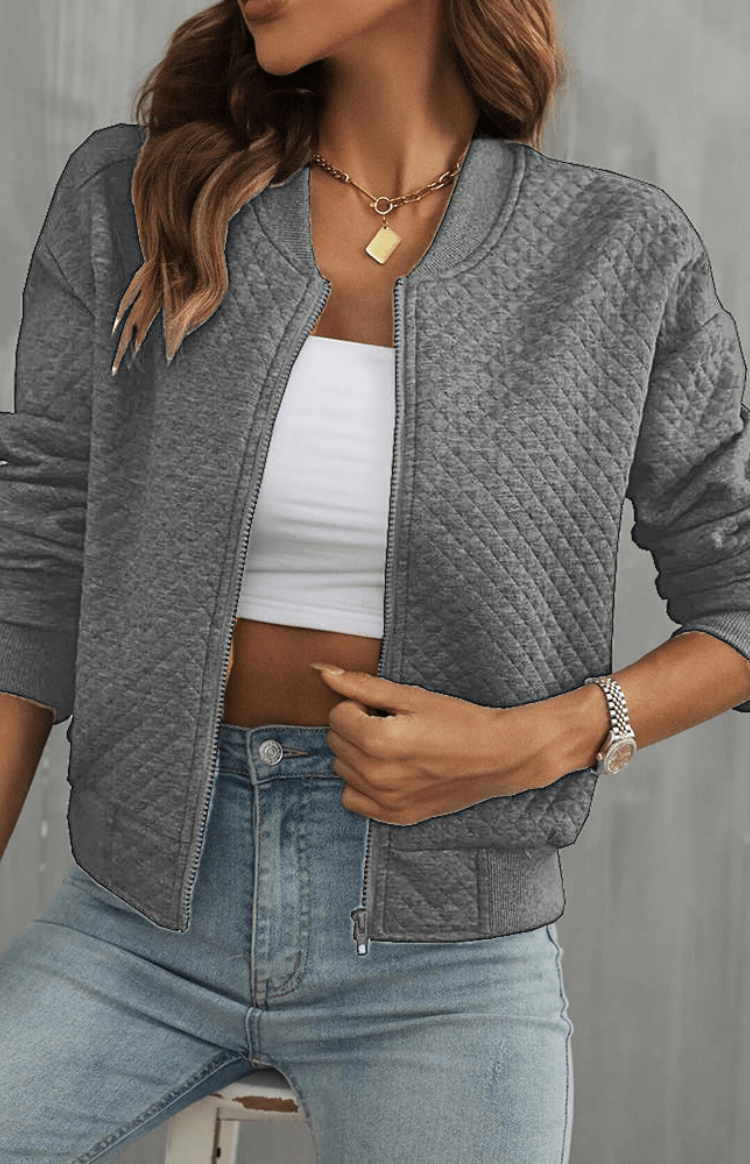 URBANBREEZE – Women’s Casual Summer Bomber Jacket featuring Easy-Zip Closure