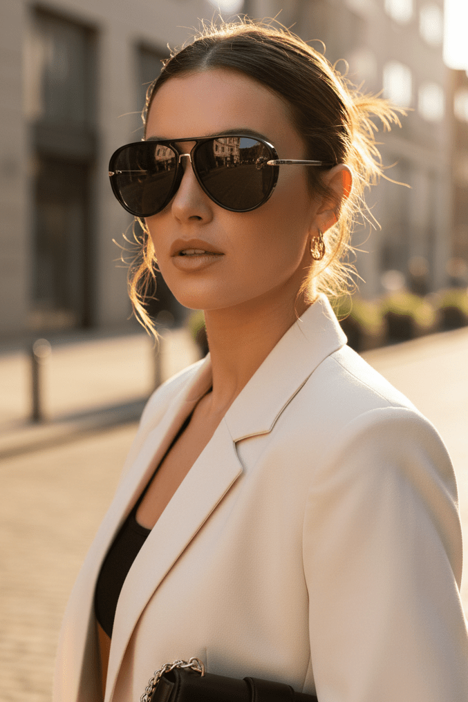MILÉRA – Retro Aviator Sunglasses with UV400 Protection & Lightweight Design