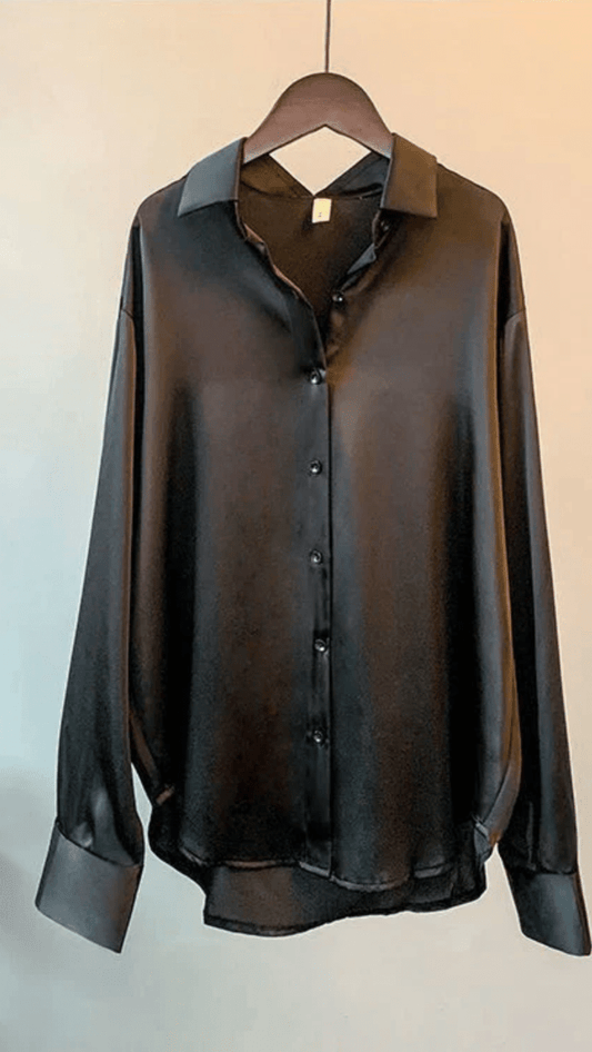 VÉRONA - Luxe Satin Button Blouse