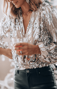 GLAMVOUE – Elegant Glamour Blouse Premium Fabric Timeless Design