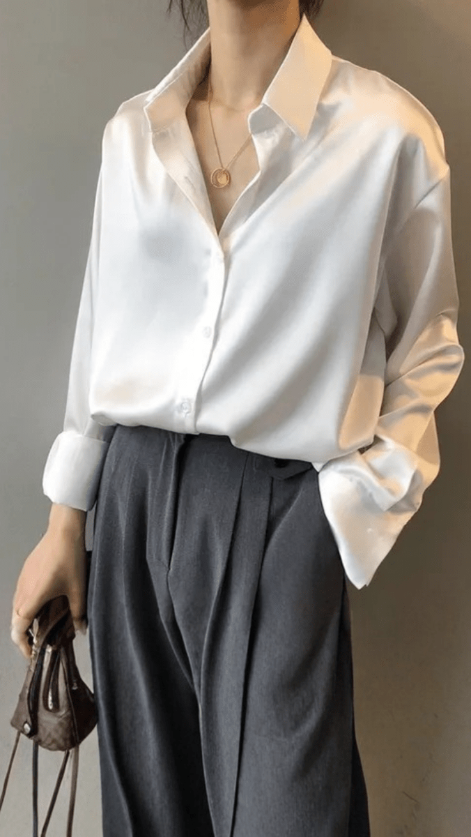 ELVÉRA - Satin Relaxed Blouse