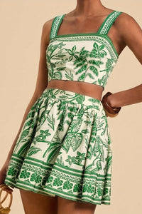 Leilani – Tropical Cami & Color Match Skirt
