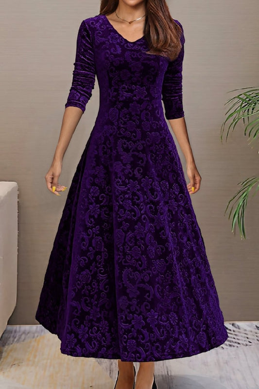 Stella Harper - Velvet Swing Maxi Dress