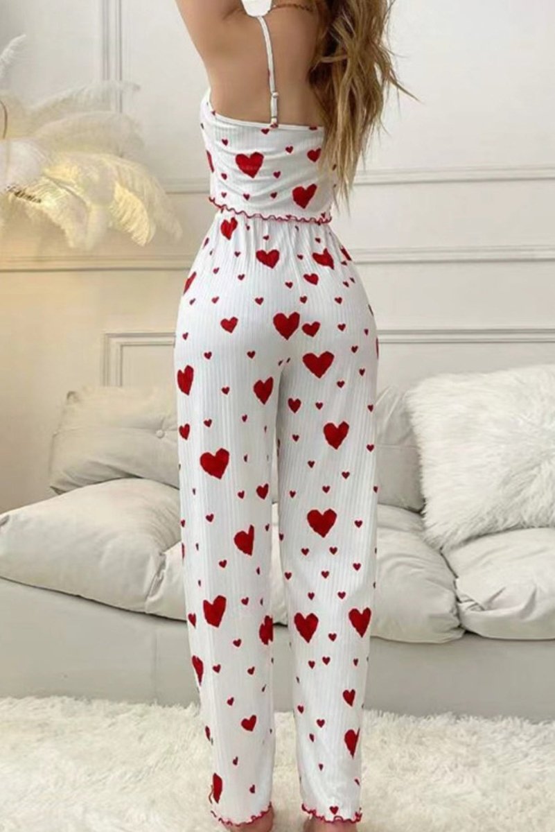 Taryn – Casual Striped Heart Lounge Set