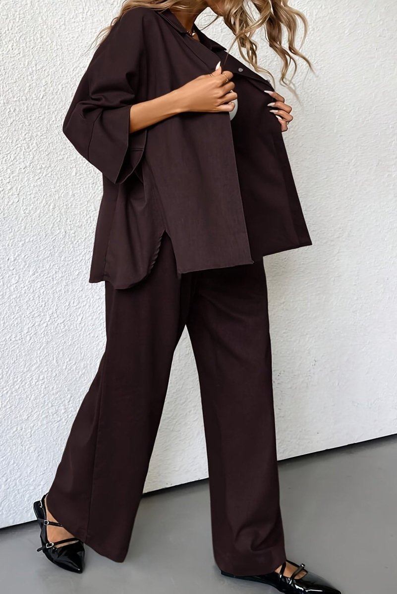 DALISSA – Plus Size Wide-Leg Linen Comfort Co-Ord