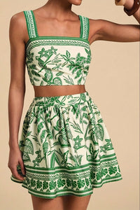 Leilani – Tropical Cami & Color Match Skirt