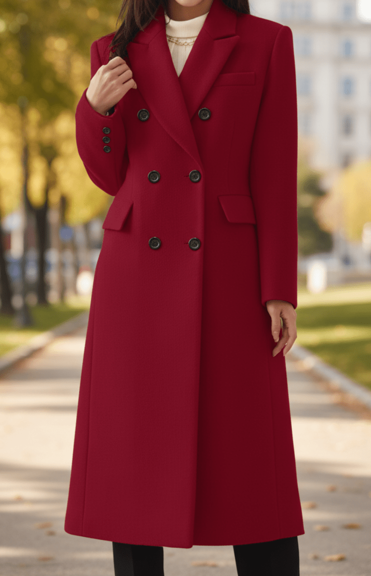 MONTÉRA – Women’s Long Wool Coat for Sophisticated Winter Styling