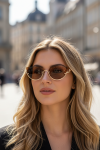 ZOÉVA – Cat Eye Sunglasses with UV400 Protection & Lightweight Metal Frames